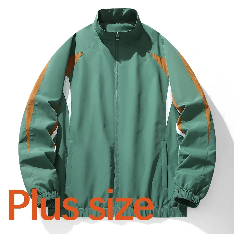 

Plus Size Men Jacket Coat 3XL 4XL 5XL Spring Sports Causal Outdoor Casual Zipper Pocket Jacket Jaqueta Masculina Korean Fashion