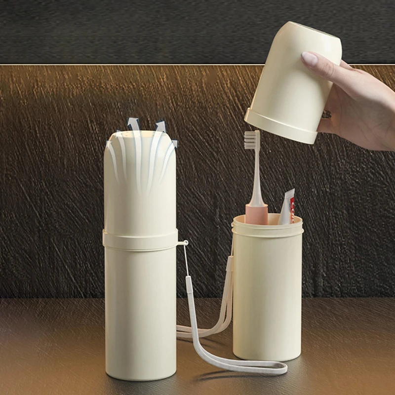 Portable Toothpaste Toothbrush Protect Holder Case Travel Camping Storage Box Organizer Cup Bathroom Storage & Travel Essentials