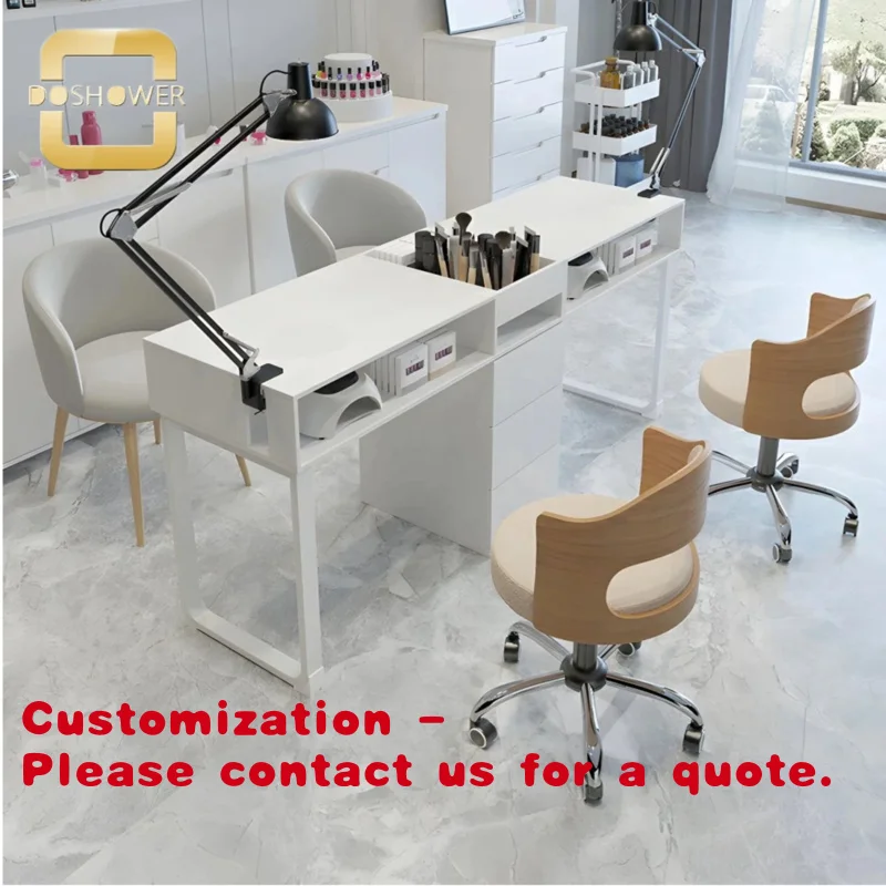 

Customize.Professional Nail Desk of Customized Manicure Table with Storage Manicure Station Nail Technicians Salon