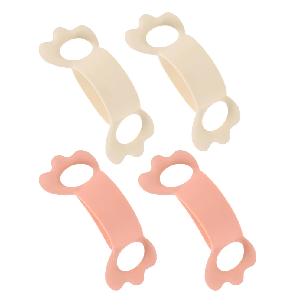 

4pcs Handle For Baby Grips Silicone Handles for Wide Neck Bottles Durable Easy Clean Various Colors