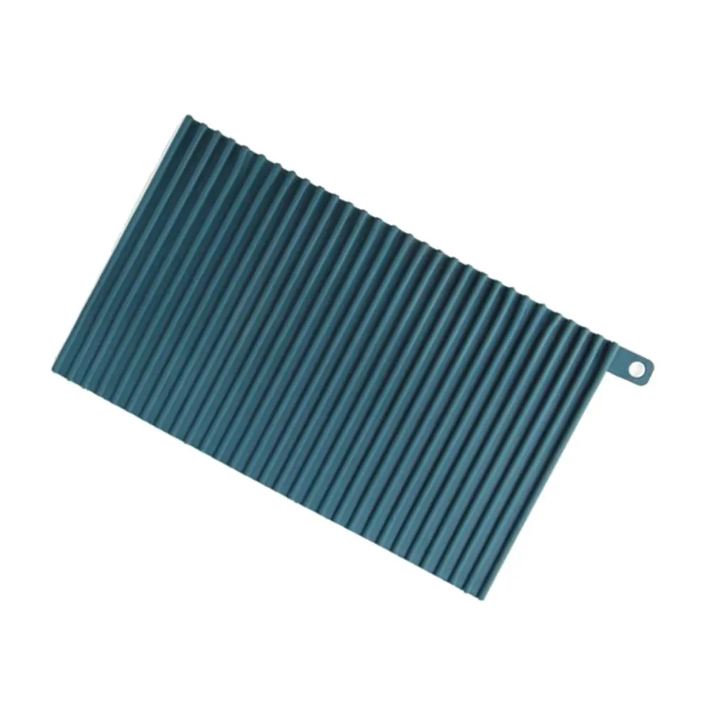 

Non-Slip Heat-Resistant Silicone Drying Mat for Kitchen Bar Countertop Dish Draining Pad with Deep Grooves Optimal Drainage Air