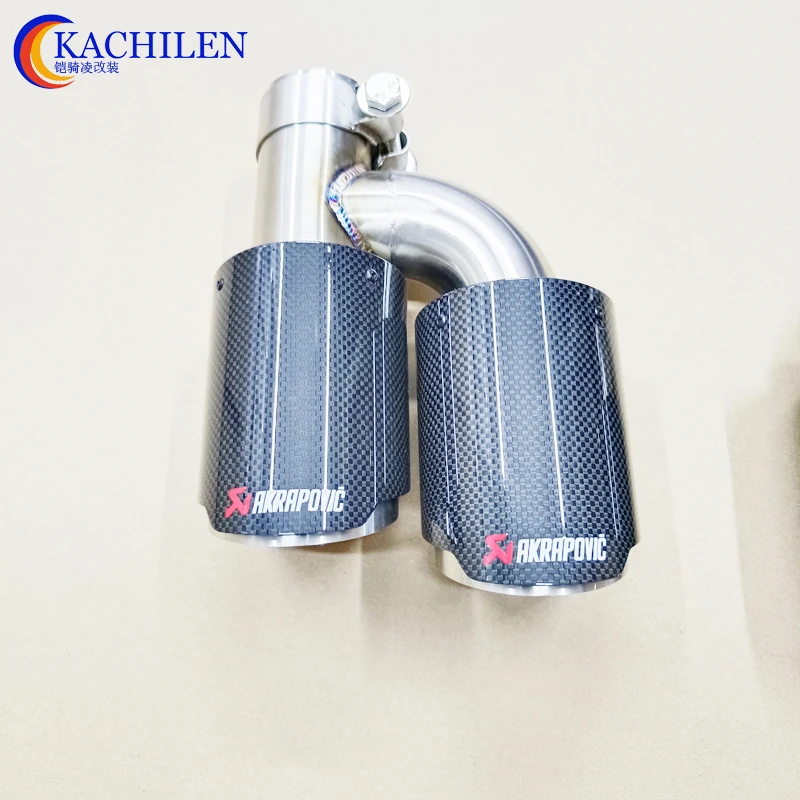 A5 Upgrade Carbon Fiber 4 Exhaust Tips For Audi A5 B9 B9.5 2017-2023