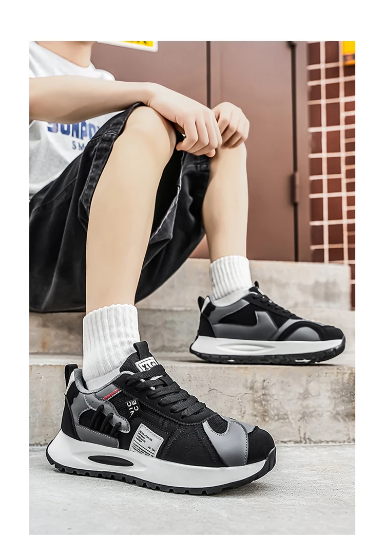 Herren-Freizeitsneaker, leicht, atmungsaktiv, strapazierfähig, modisch, vielseitig einsetzbar für Outdoor-Sport, Campus und Stadt. – Detail 28