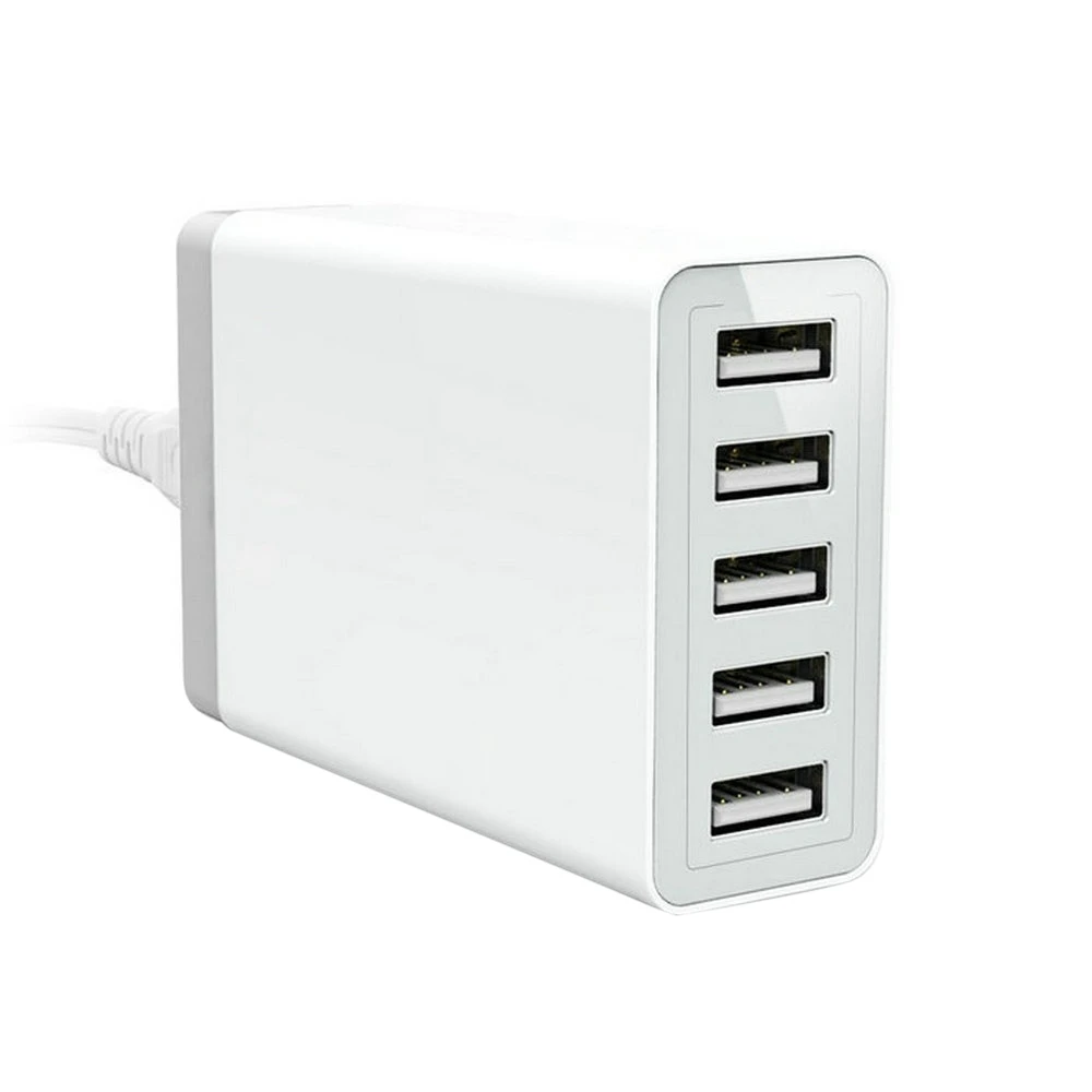 USB Charger 5-Port USB Charger Station with Rapid Charging Smart USB Ports for Multiple Devices Smart Charger -UK