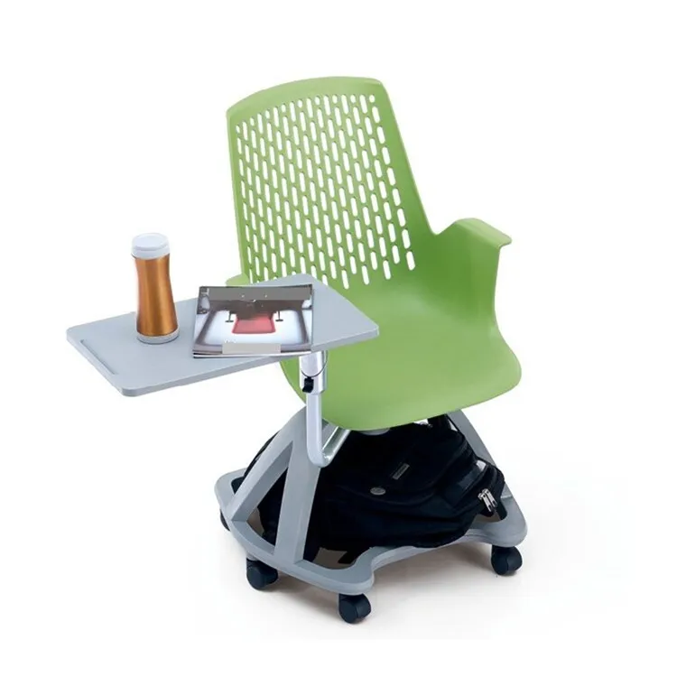 Foldable Office Chair With Writing Board Smart Classroom School Furniture Training Room Chair