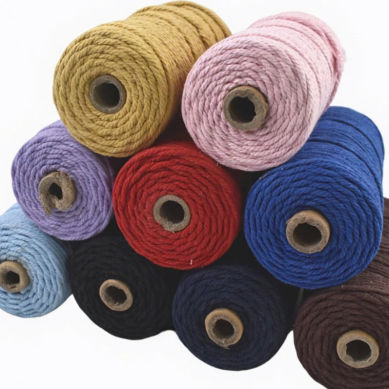 

Хлопковый плетеный шнур 3 мм, 10-80 метров, для шитья сумок, рюкзаков, макраме, декоративный шнурок для брюк, материал для рукоделия