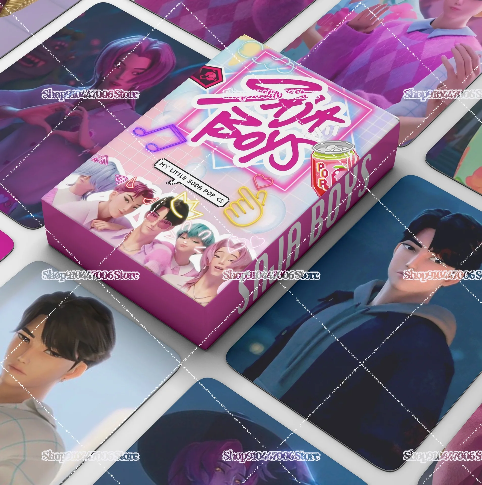 

55 шт. K-pop Demon Hunters аниме Idol новый альбом Huntrix Sajaboys Rumi Zoey Mira Lomo карты HD печать фотокарточки наклейки фанат подарок