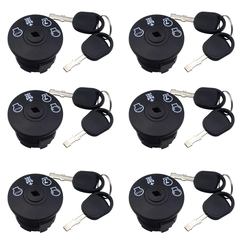 

6X Ignition Switch 4 Position With Key For Riding Lawn Mower Tractor 193350 532193350