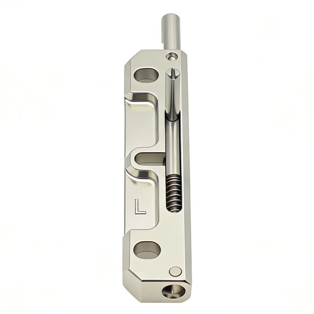 For Industrial Device Doors Right Flush Bolt Zinc Alloy Latch Easy Screwdriver Installation Spring-loaded Mechanism