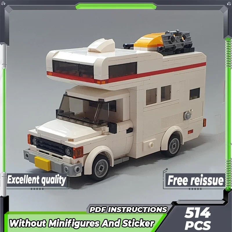 City Car Model Moc Building Bricks 7-stud Transport MK2 Camper Technology Modular Blocks Gifts Christmas Toys DIY Sets Assembly