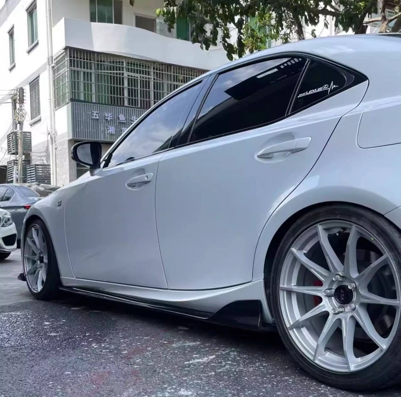 For LEXUS IS250 IS300 IS350 2013-2020 Side Skirt Body Kit Lip Spoiler High Quality Real Carbon Fiber