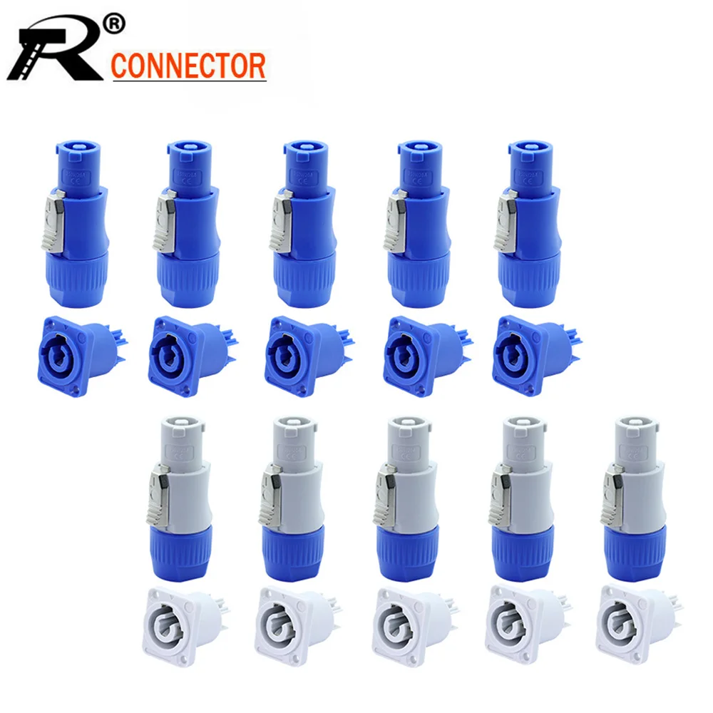 

10 штук в наборе, 5 комплектов 3Pin AC Мощность втулка шасси Панель крепление 250V 20A Тип в NAC3FCA + NAC3MPA-1: micro sim карта/в светильник Мощность разъем