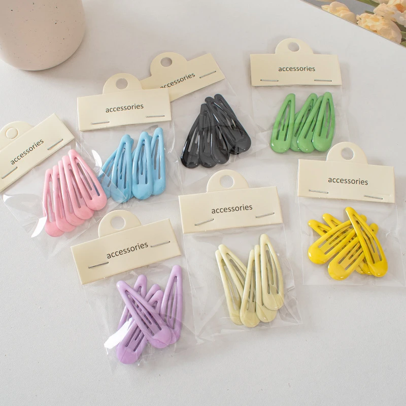 5Pcs/set Sweet Candy Color Waterdrop Shape Hairpins for Girls Hair Clips BB Hairpin Barrettes Headwear Kids Hair Accessories