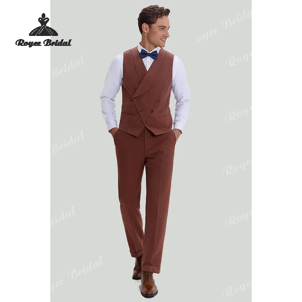 Three Piece Single Breasted Men's Wedding Suit 2026 Notched Lapel Formal Evening Prom Suit costume homme mariage