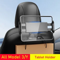 2025 For Tesla Model Y Juniper Model 3 Tablet Holder Headrest Phone Mount Back Seat Clip HooK Stand Kids Travel Trip Accessories