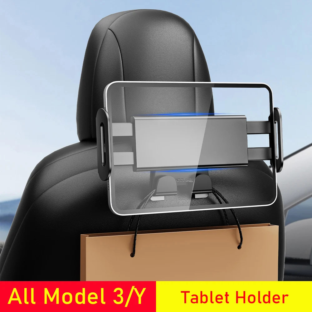 Uchwyt na tablet do zagłówka Tesla Model Y Juniper Model 3, mocowanie na telefon, klips do tylnego siedzenia, hak, stojak, akcesoria podróżne dla dzieci na rok 2025