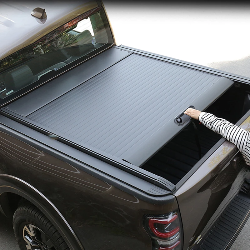 Universal Lockable Pull Push Retractable Shutter Cargo Bed Shell Offroad Vehicle Accessory