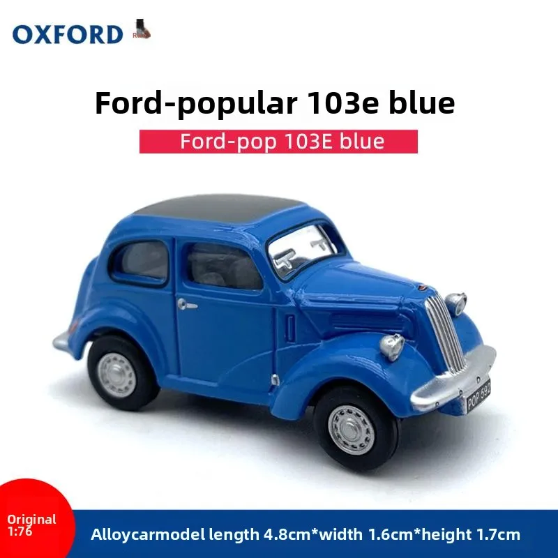 

Diecast OXFORD 1:76 Scale Ford 103E Blue 1953 Vintage Alloy Car Model Collectible Toy Gift Souvenir Display Ornament
