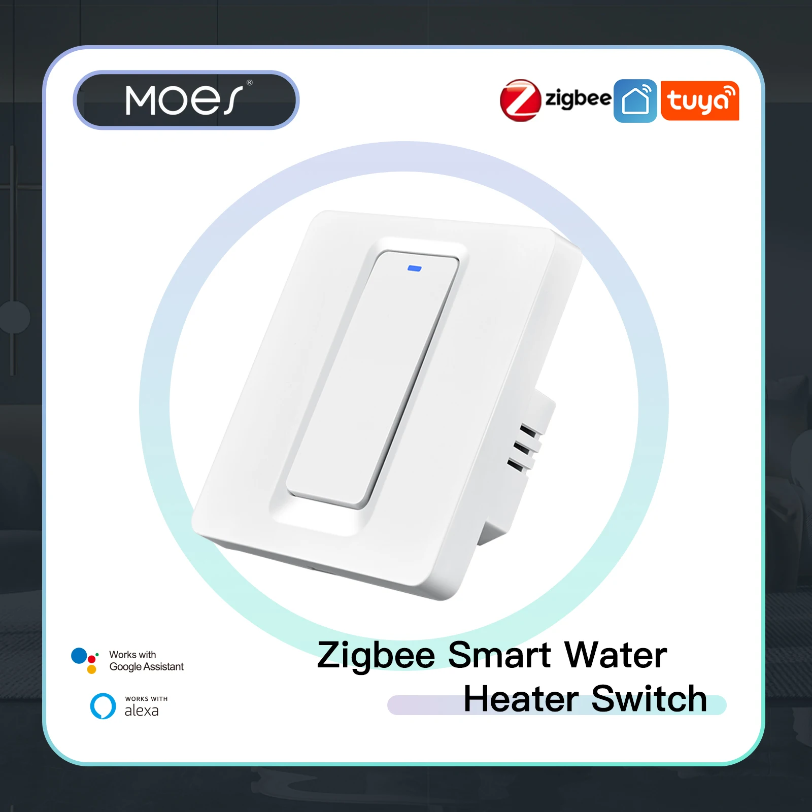 

MOES Tuya Smart ZigBee водонагреватель котла переключатель Smart Life приложение беспроводной таймер управления для подогрева воды для Alexa Google Home