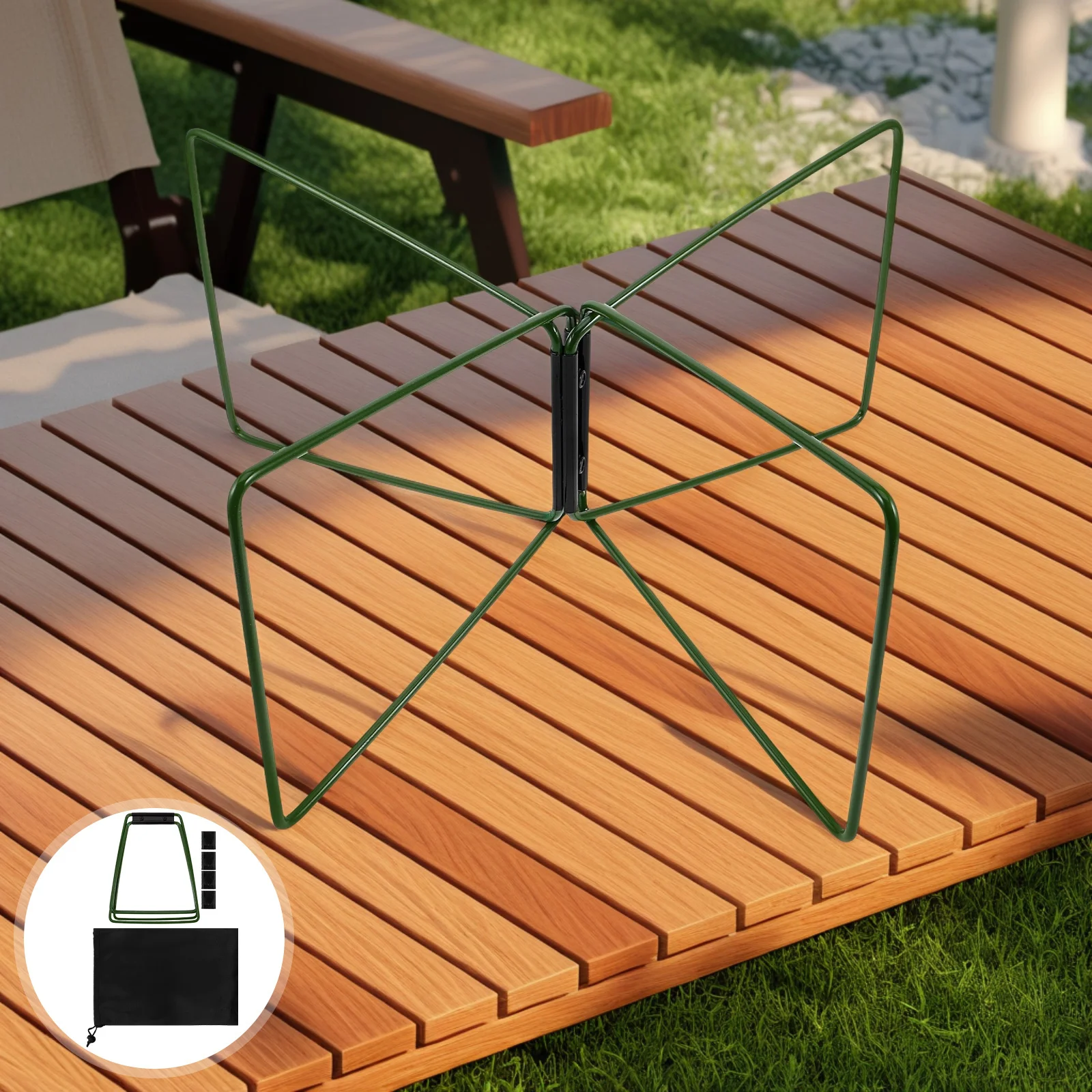 

Foldable Stainless Steel Cooler Stand Rack Outdoor Camping Hiking Picnic Portable Storage Holder Cooler Stand for Hiking