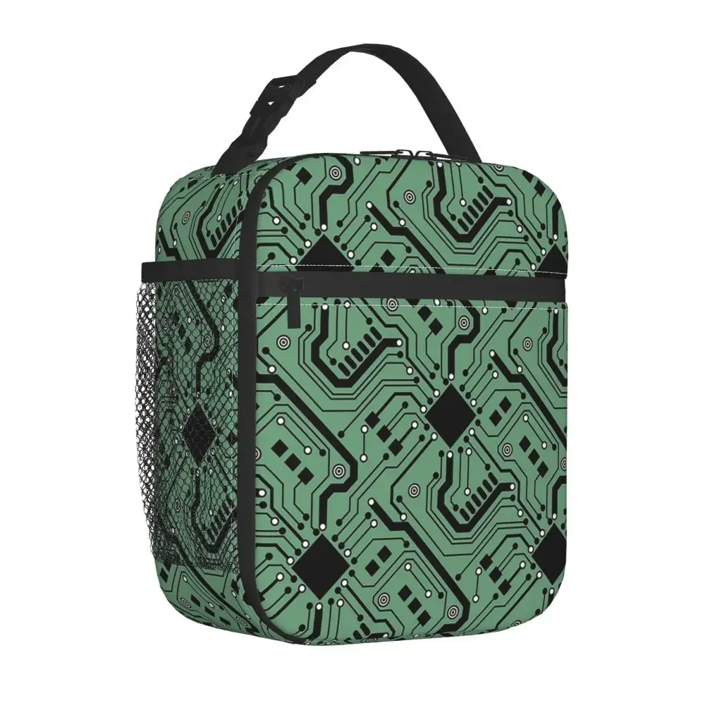 Printed Circuit Board - Color Insulated Lunch Bag for Women Children Leakproof Food Boxes Thermal Lunch Box Tote