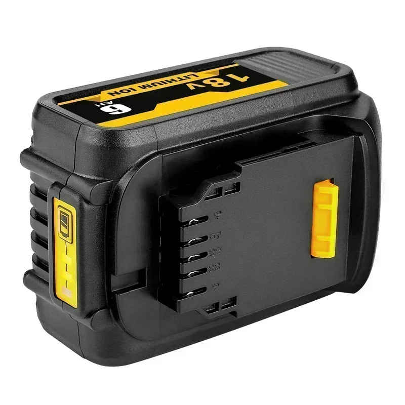 DCB200 5.0Ah 6.0Ah แบตเตอรี่ลิเธียมแบบชาร์จไฟได้ใช้งานร่วมกับ Dewalt 18V เครื่องมือ DCB180 DCB185 DCB184 DCB203 DCB206 20V 4.0Ah