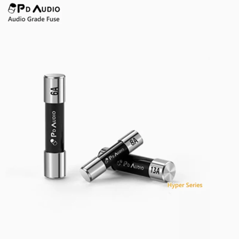 UK PD Audio Hyper Series Fever Grade High Fidelity Fuse Slow Melting Fuse Rhodium Plated Copper Cover Fuse Tube