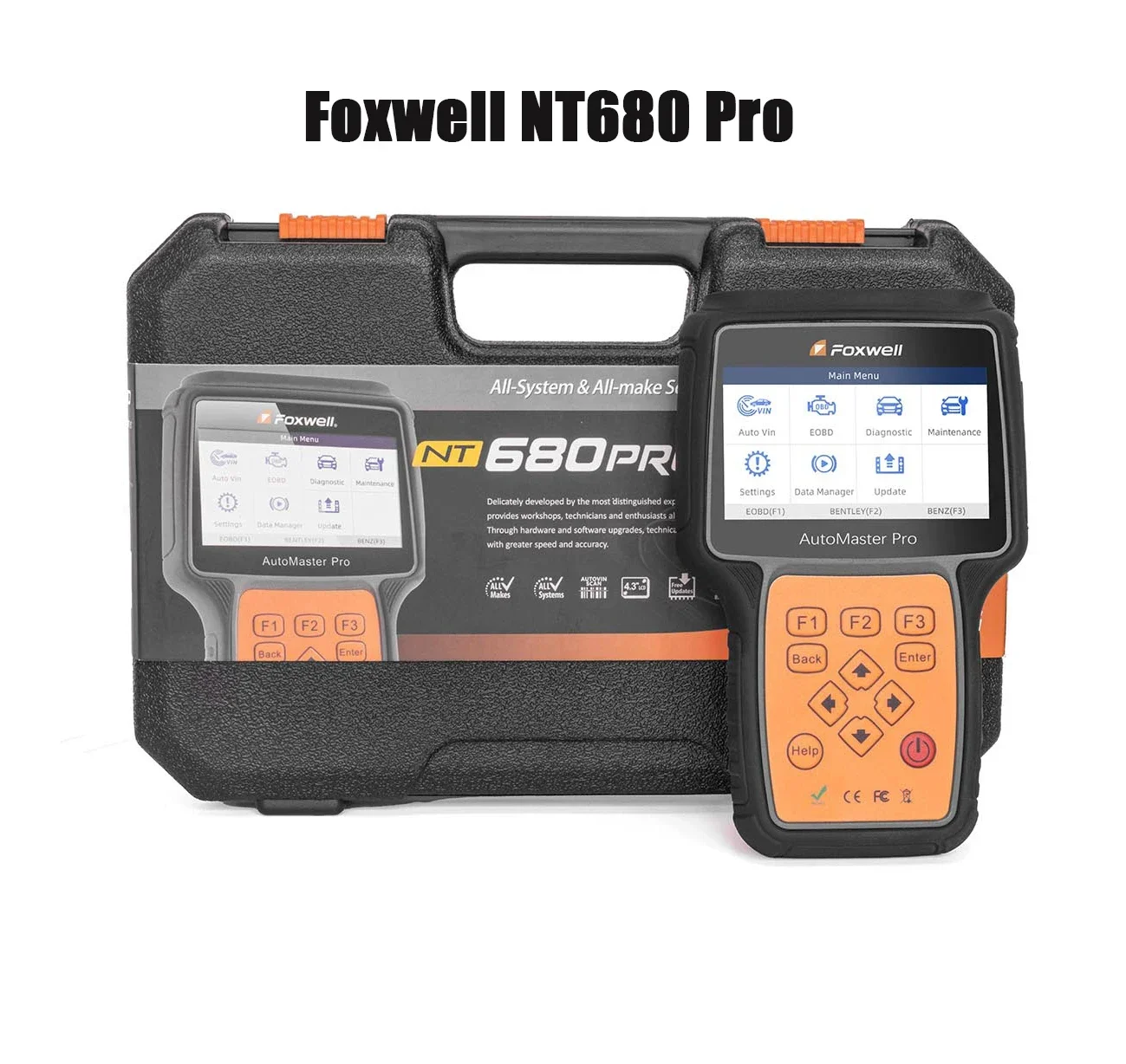 Best Foxwell NT680 Pro All Systems Diagnostic Scanner with Oil Light/Service Reset+EPB Functions Updated of Foxwell NT650 Elite