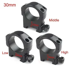 2 개/대 30mm 스코프 링 마운트 낮은 중간 높은 프로파일 20mm 레일 사냥 손전등 레이저 광학 Riflescope 어댑터베이스