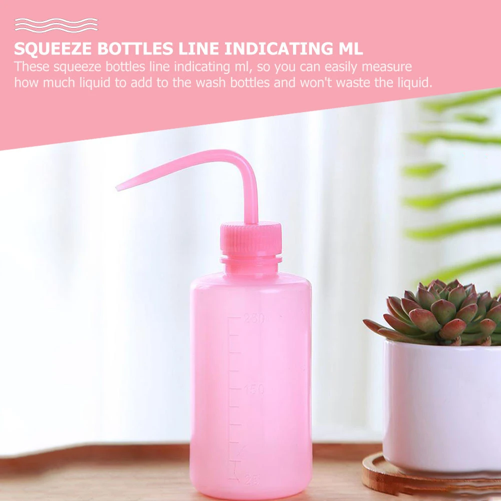 

6 Pcs Eyelash Cleansing Bottle Water Squeeze Convenient Cleaning Wash Squirt Plastic Laboratory Squeeze Bottles For Liquids Lash