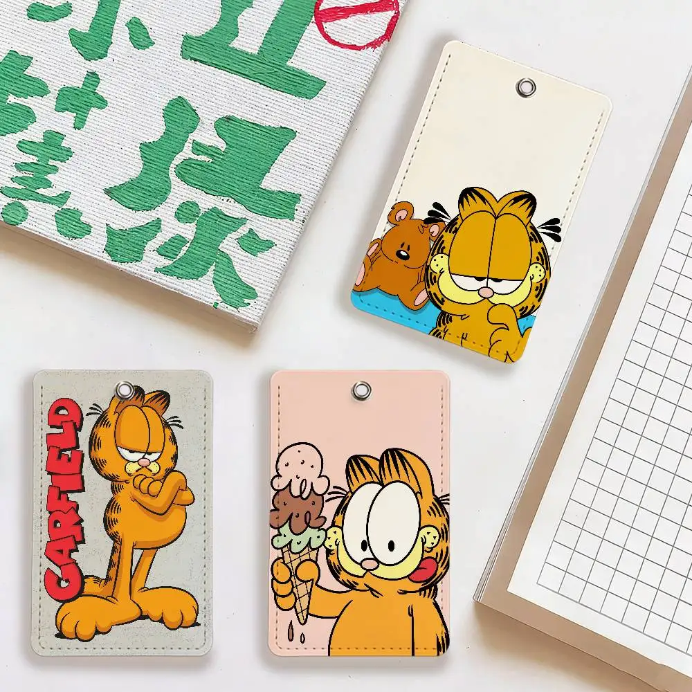 Cartoon G-Garfield Cute Card Holder For Daily Travel, Bus Card, Access Cards Protector, Suitable For Daily Use.