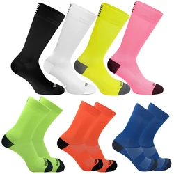 Calcetines de ciclismo transpirables para hombre y mujer, medias deportivas de alta calidad para bicicleta de carretera, gimnasio al aire libre, correr y ciclismo, 3 pares