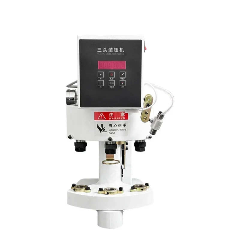 Pneumatic three-head automatic buckle machine Servo large white machine Four-in-one Corn machine