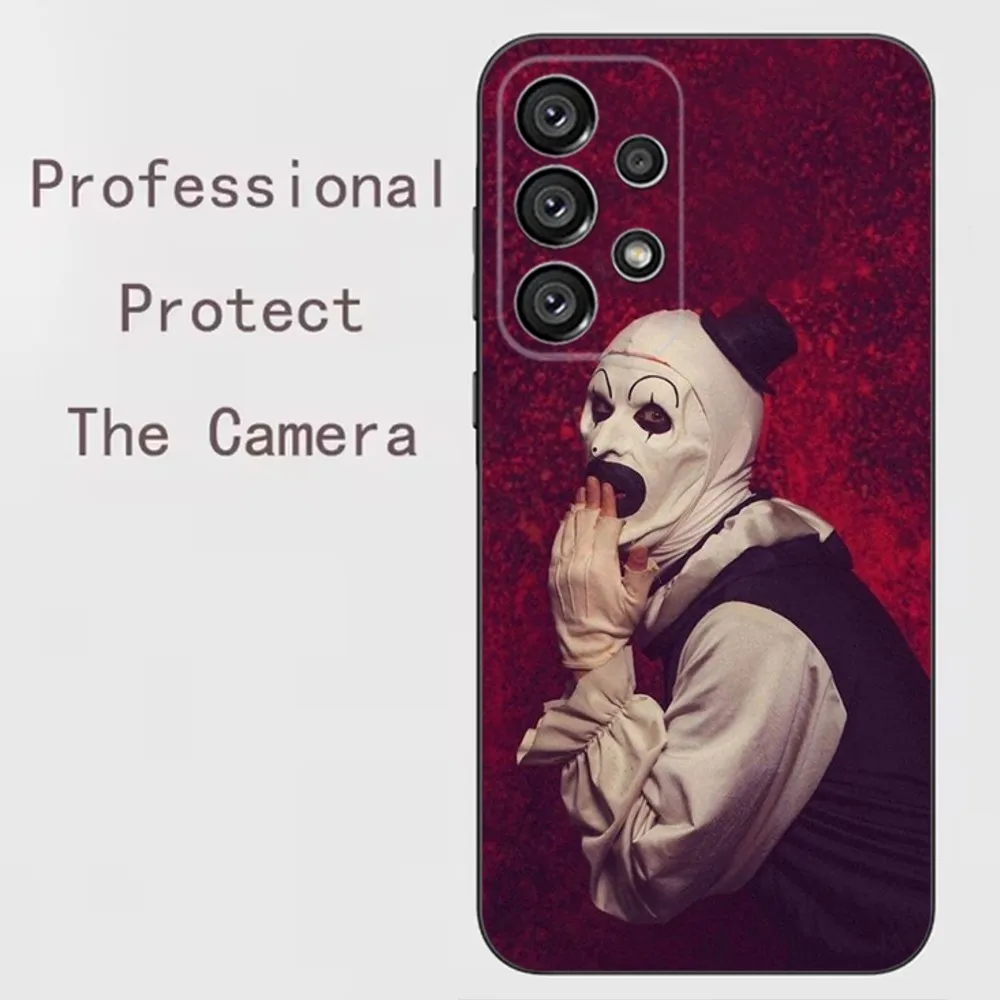 Art the Clown horror T-Terrifier Phone Case For Samsung Galaxy A13,A21s,A22,A31,A32,A52,A53,A71,A80,A91 Soft Black Shell