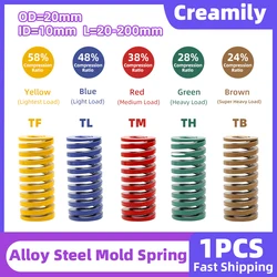 Creamily 1PCS Mold Spring Spiral Stamping Compression Load Mould Die Spring Outer Diameter20mm Inner Diameter10mm Length20-200mm