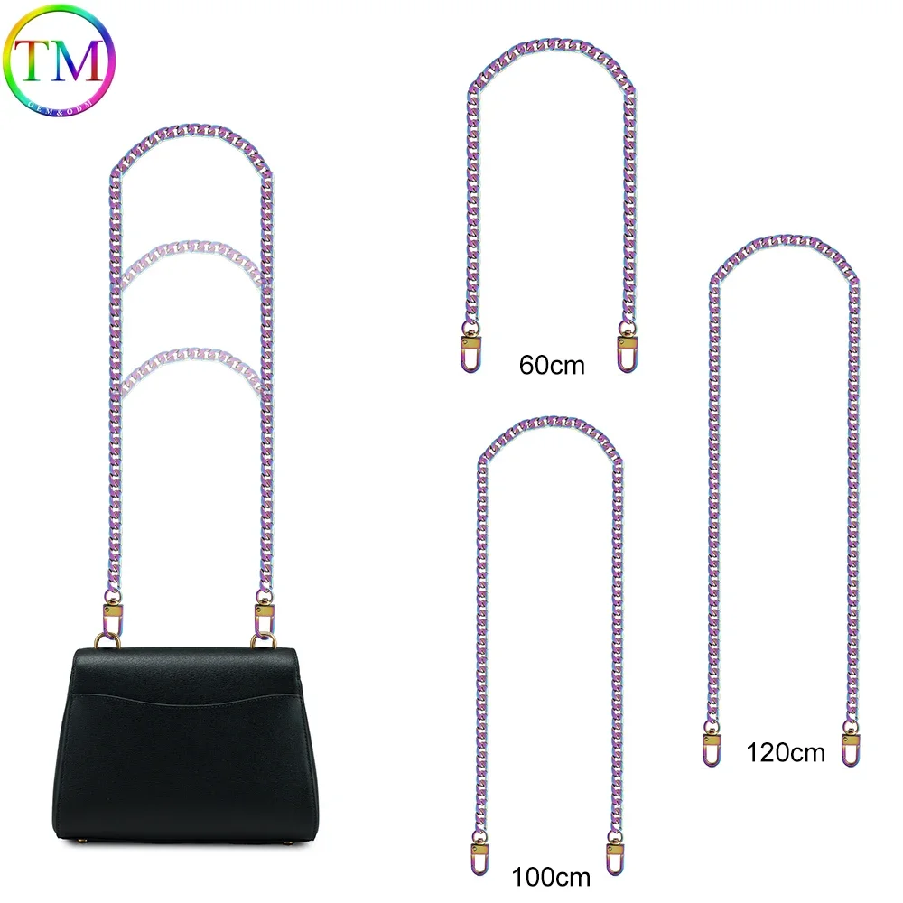 

10MM Width 60CM 100CM 120CM Metal Bag Chain Strap Iron Chain For Women Bag Crossbody Shoulder Belt Handle Wrap Chain Accessories