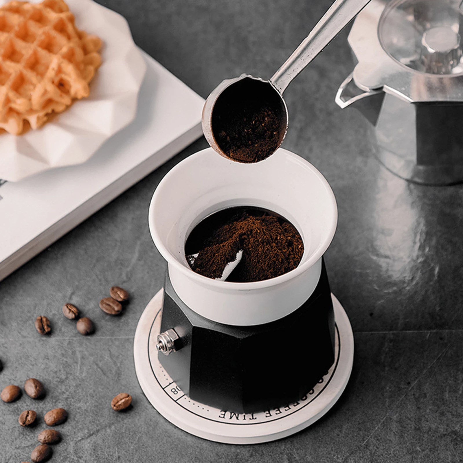 

Coffee Tamper For Moka Pot Rotary Powder Dosing Ring Coffee Distributor Leveler Espresso Tool Coffee Tamper Accessorie