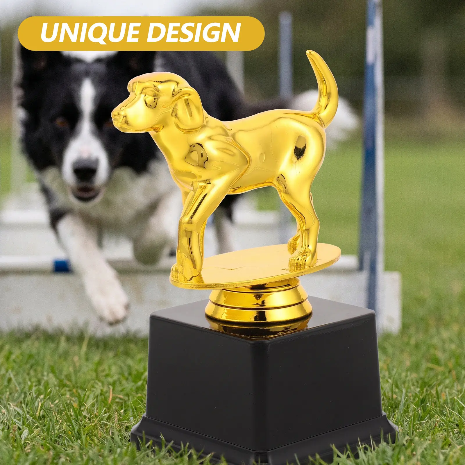 Dog Trophy Gold 1St Place Winner Award Cup for Dog Sports Day Agility Relay Flyball Pet Competition Trophy for Pet