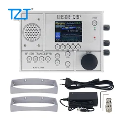 TZT HamGeek UHSDR-QRP V0.7 1.8-30Mhz mcHF Transceiver HF SDR Transceiver CW SSB AM FM Radio Silver/Black