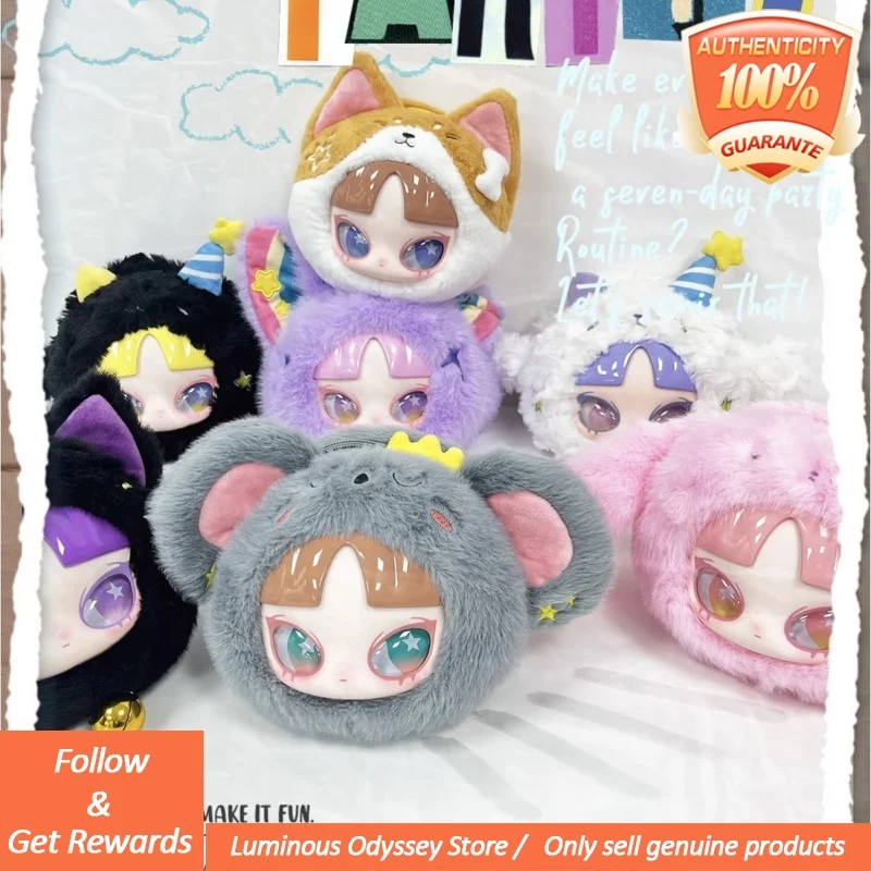 Genuine Inn Seven Day Party Series Blind Box Plush Hanging Bag Trendy Pendant Decorative Item Zipper Bag Girls Figurine Gift - Image 4