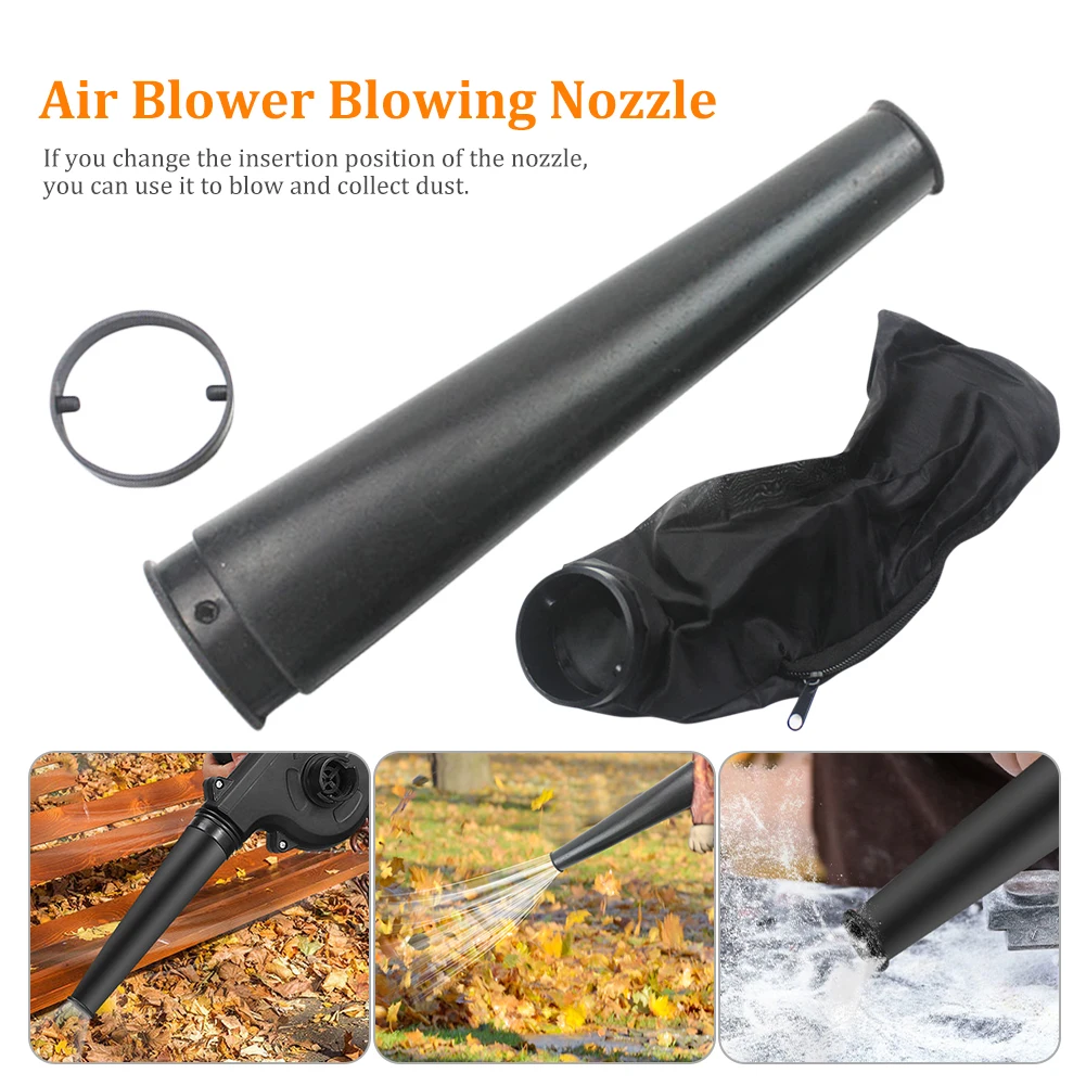 Electric DustAir Blower Vacuum Blowing Nozzle Collector Leaf Dust Blowing Pipe Nozzle with Dust Blower Bag Cleaning Accessories