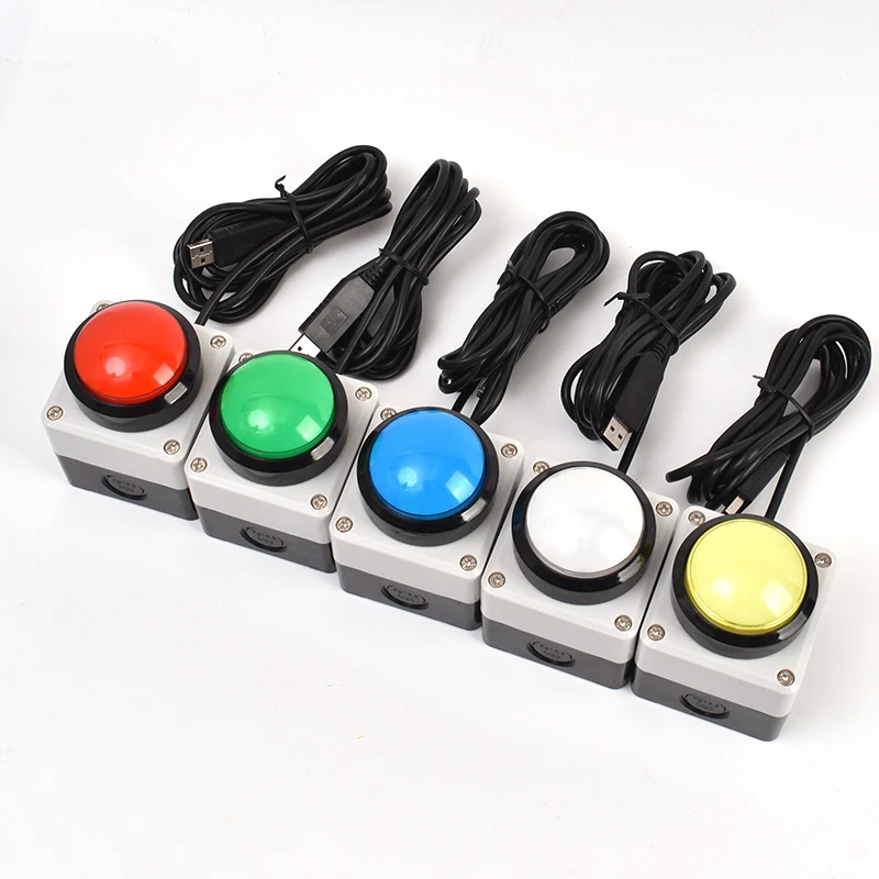 62mm USB Custom Button Remote Control Buzzer Switch Lottery Computer Mouse Shortcut Keyboard