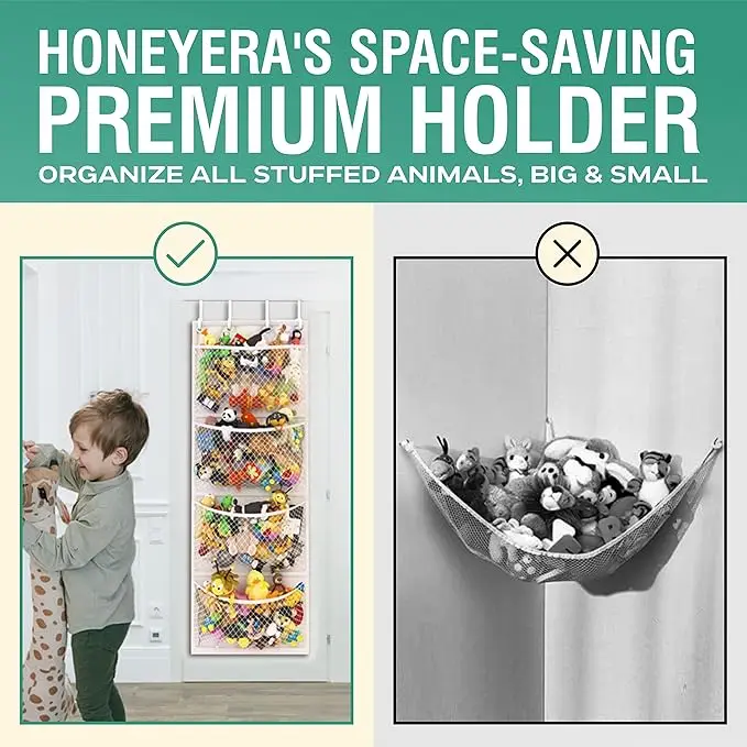 New Stuffed Animal Storage Over Door Organizer for Stuffies Baby Ideas Holder Toy Plush Toddler Large Bag Animals Stuffy Behind