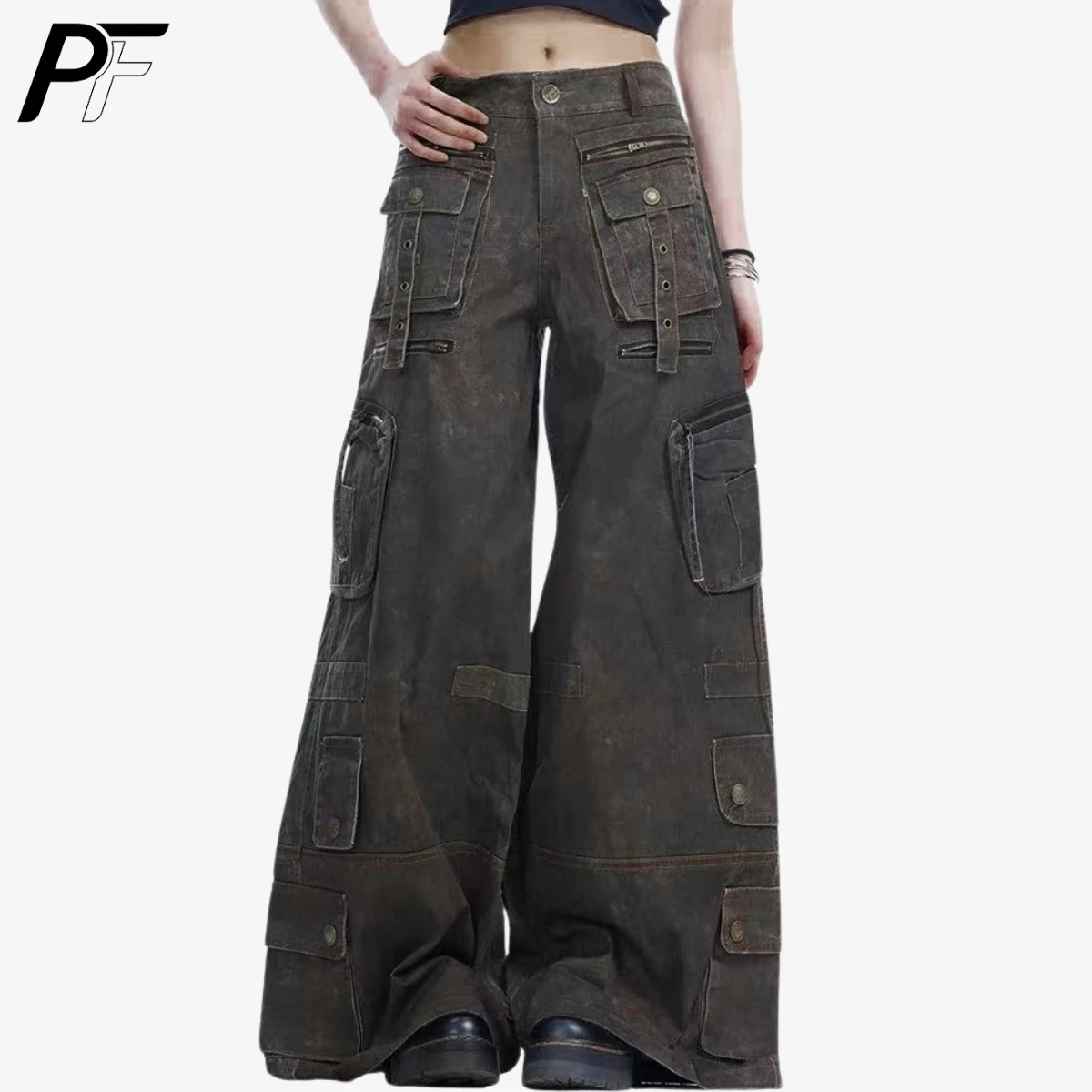 Grunge Techwear Wide Leg Cargo - Techwear Pants Tactical review and price