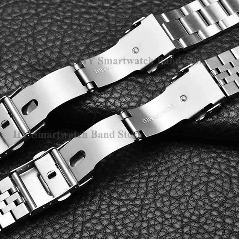 Solid Stainless Steel Bracelet for Seiko for Oyster for Jubilee 20mm 22mm Wrist Band Luxury Curved End Men Watch Band Accessory