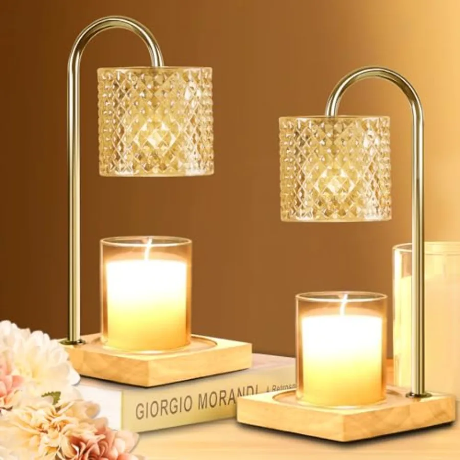 

2 Pack Candle Warmer Lamp with Timer and Dimmer, Perfect Housewarming and Birthday Gifts for Women and Mom, Stylish Home Decor