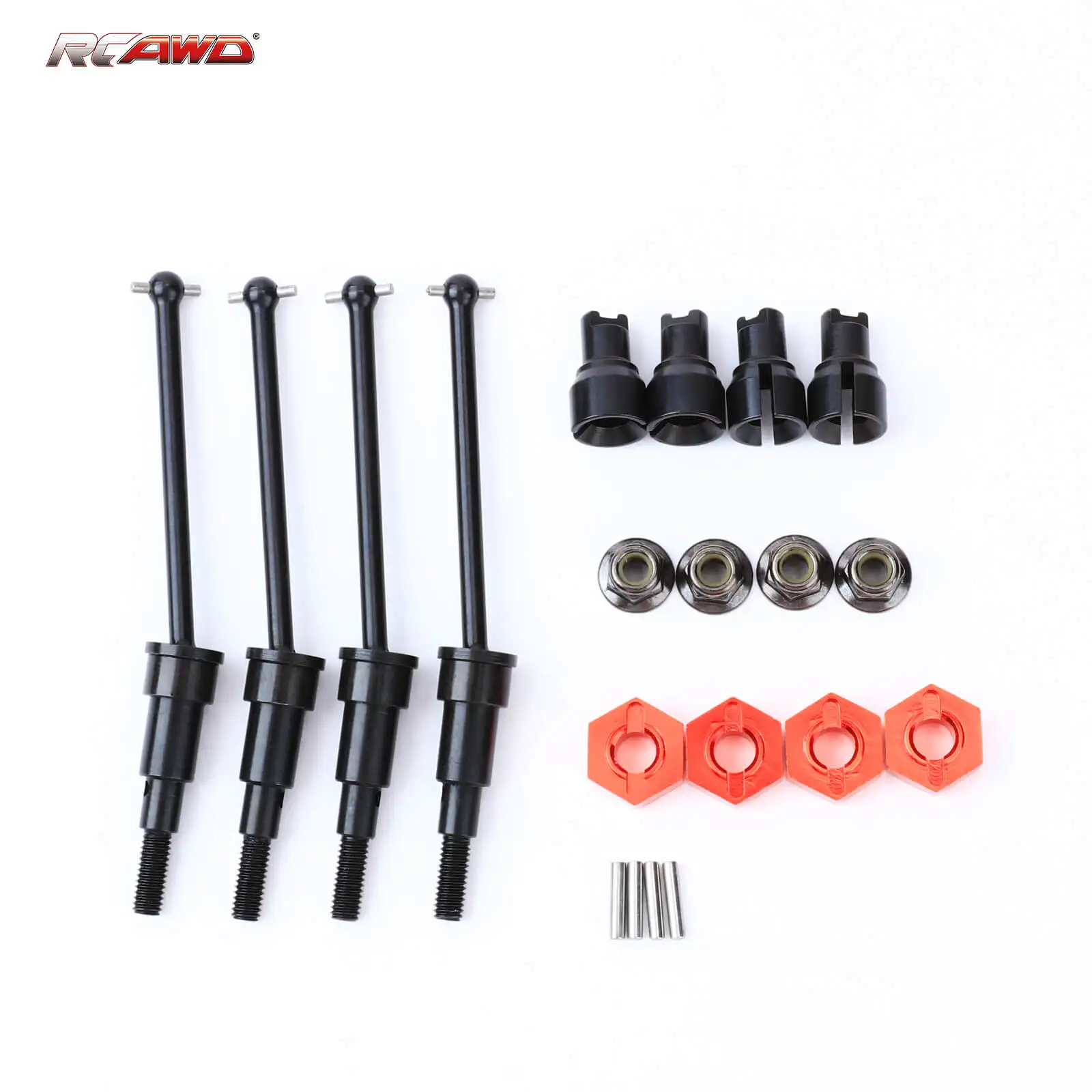 RCAWD Steel CVD Drive shaft +10MM wheel hex adapter + Diff Cup for 1/18 ARRMA ARA2102 GRANITE TYPHON GROM upgrades parts