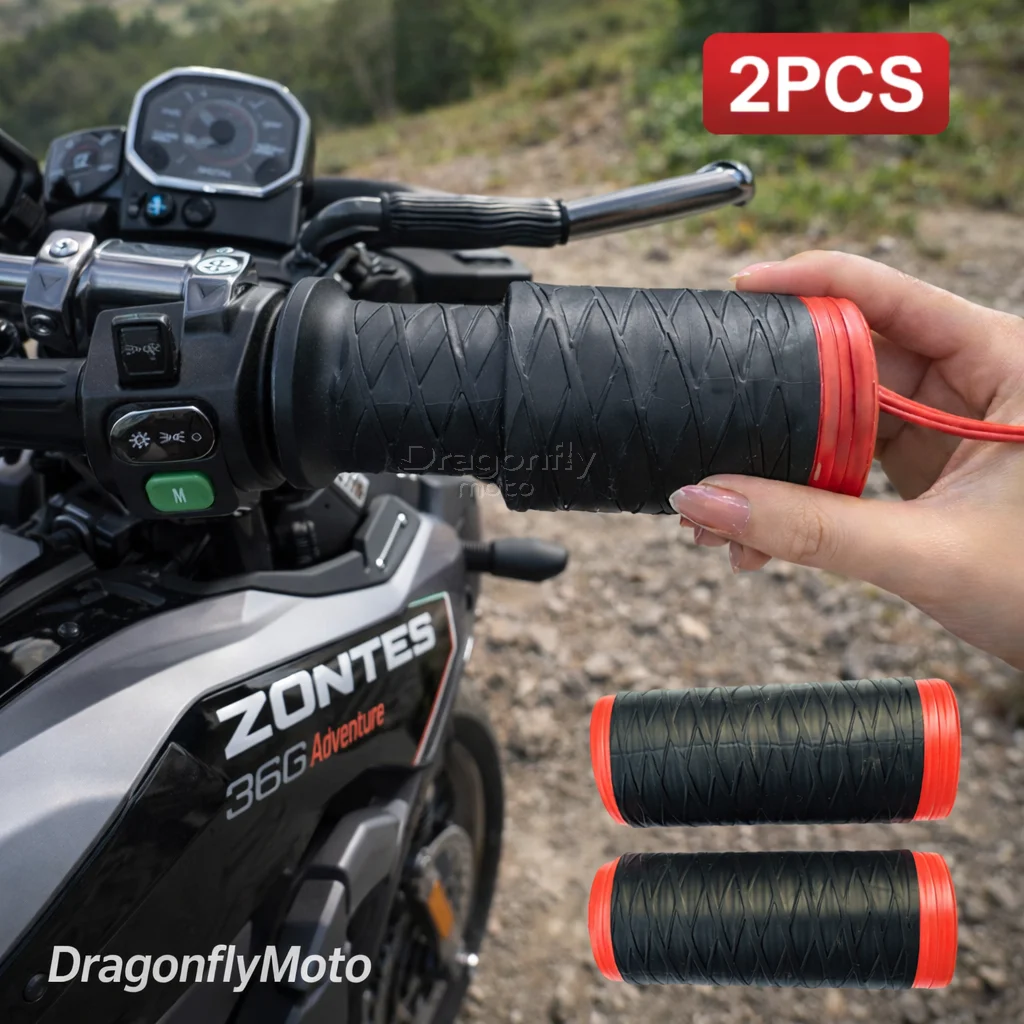 

Силиконовые накладки на руль для мотоциклов Zontes 368G Adventure 2025 2026 368 G Adv ZT368G, самозатягивающиеся, нескользящие