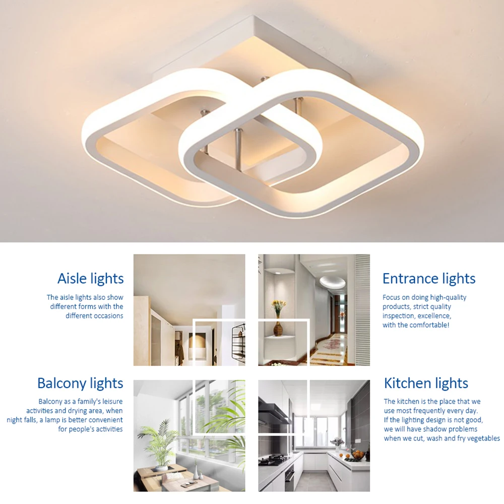 IRALAN LED Ceiling Light Corridor Channel Ceiling Lamp Balcony Aisle Lamp Home FoyerTrack Light Nordic Kitchen Ceiling Lights