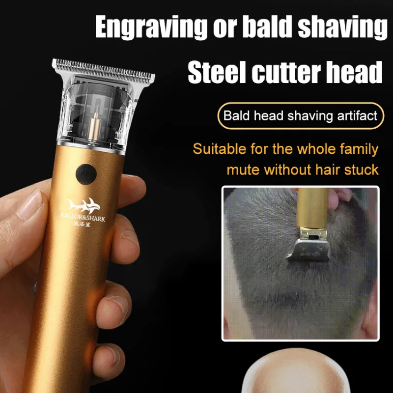 مقصات شعر كهربائية منزلية ، ماكينة حلاقة خاصة للنحت برأس زيت ، شاحن